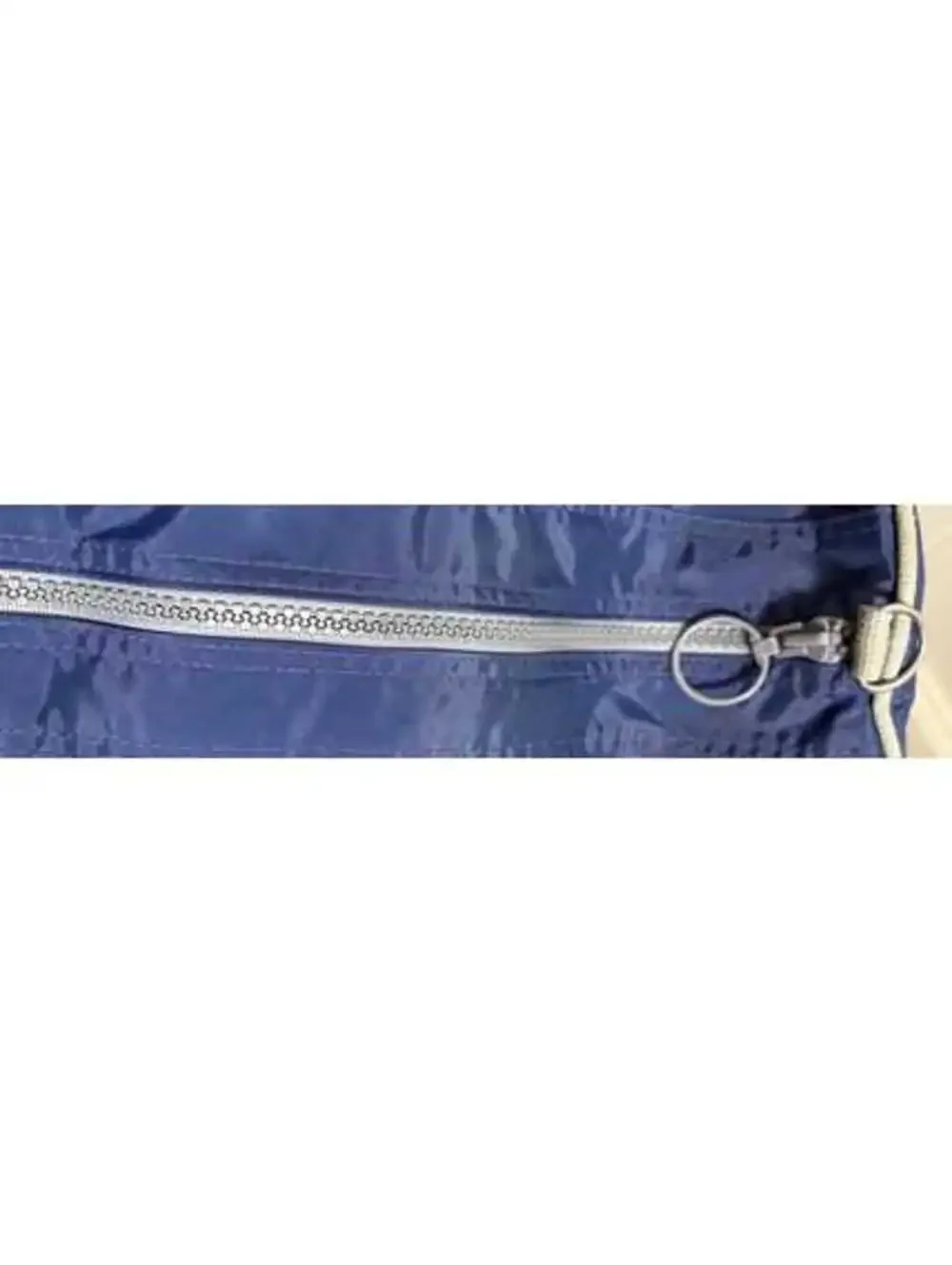 1980's Extra Large Duffle Bag from Lands' End Blue + Gray Nylon Canvas